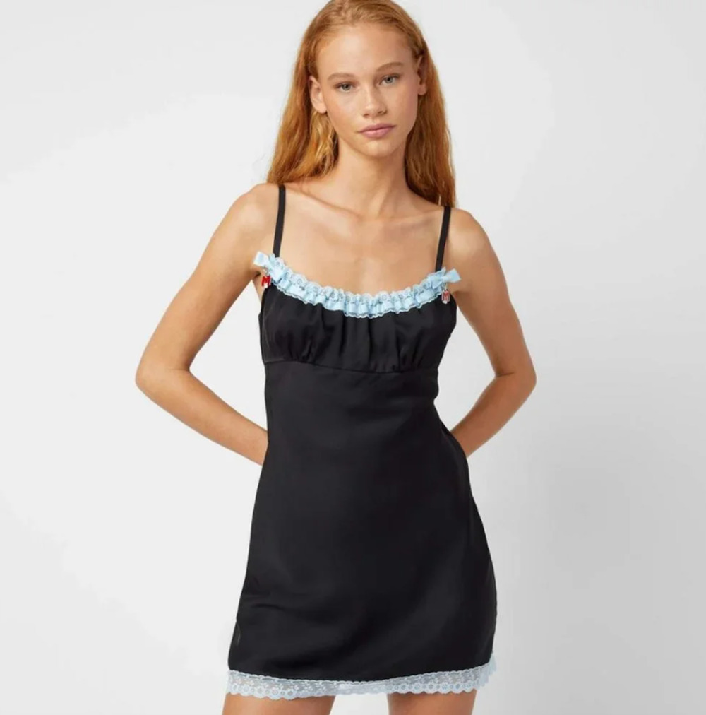 Marc Jacobs x Devon Lee Carlson Devon Slip Dress Y2K in Black Size L